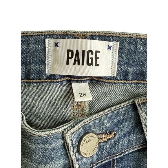 PAIGE Verdugo Embellished Tuxedo Stripe Skinny Jeans size 28 - Picture 3 of 10